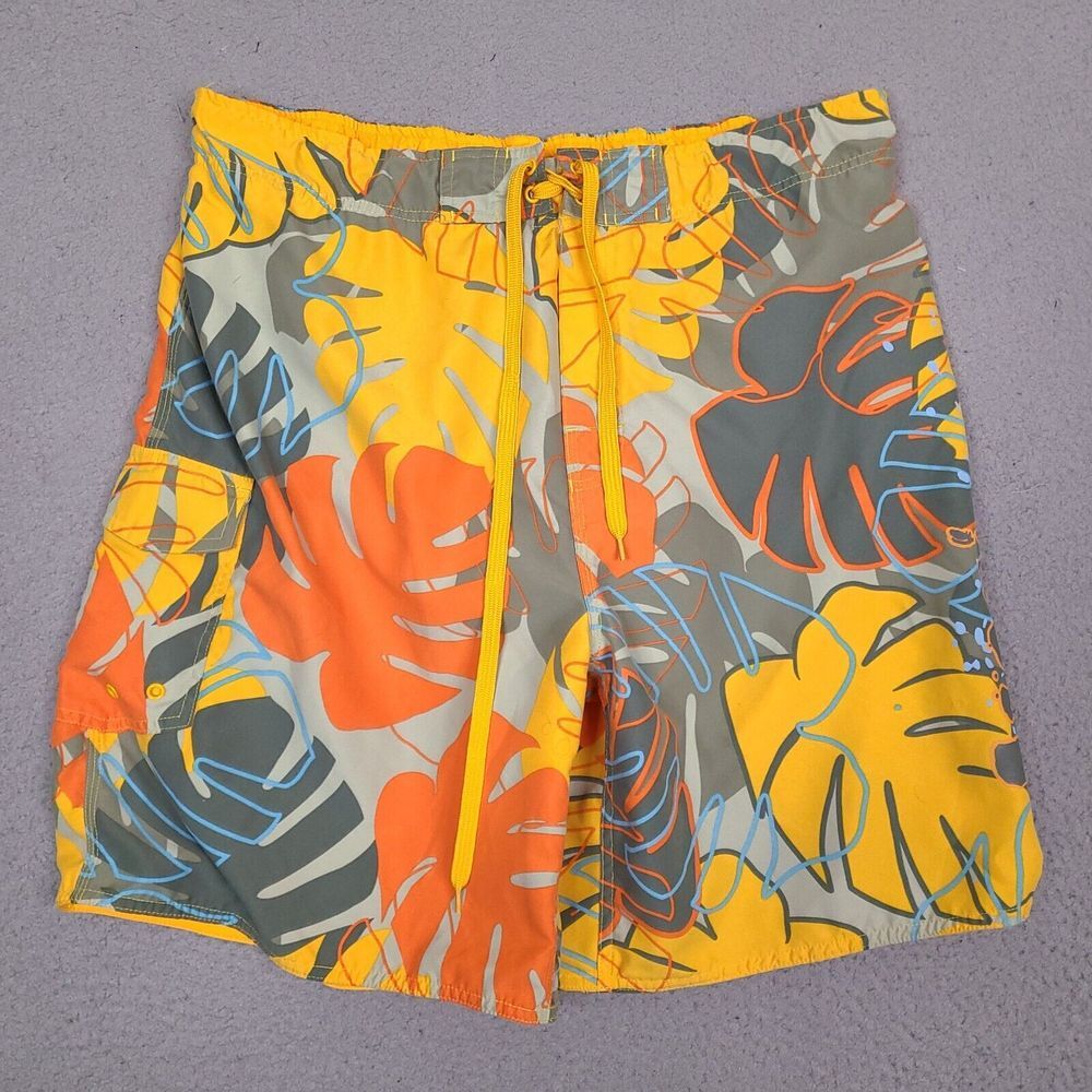 Men's Maui And Sons‎ Hawaiian Board Shorts Mens Large Swim Trunks Pocket Lined